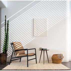 Fotoliu negru-bej cu tapițerie din piele Dedo – Gazzda