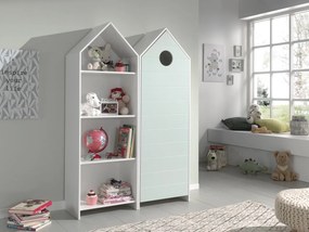 Set 2 Dulapuri pentru Copii Căsuță, Verde Mentă și Alb, (MDF) – CASAMI – Vipack