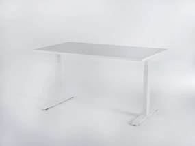 Birou reglabil electric Viva Upgrade 2.0, dual motor, 120 kg - 1360x680x18 - Gri - Alb