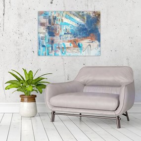 Tablou pe sticlă - Născut să călătorească (70x50 cm)