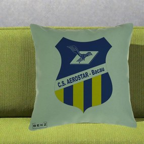 Perna Personalizata CS Aerostar Bacau Fotbal, 40x40 cm, Verde, Husa Detasabila, Perna Inclusa, BEKZ®