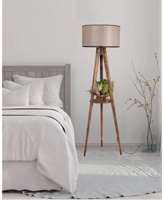 Lampadar TRIPOD 1xE27/60W/230V bej/maro