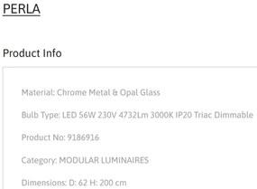 Lustra LED suspendata design decorativ PERLA