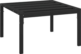 vidaXL Măsuță de cafea pentru grădină, negru, 60x60x35 cm, oțel