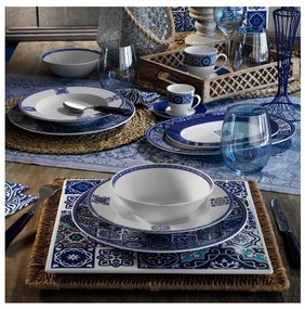 Serviciu de masă din porțelan, 24 piese, albastru