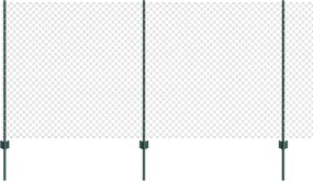vidaXL Gard cu Stâlp Verde 1,2 x 10 m Oțel și PVC