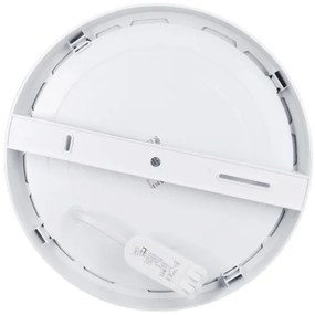 Solight WD244-S - Panou LED 2 în 1 24W/230V 3000/4000/6000K Ø 30 cm IP54 argintiu