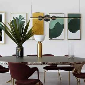 Lustră LED pe cablu KUGEL LED/30W/230V negru