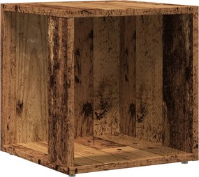 vidaXL Măsuță laterală, lemn vechi, 33x33x34 cm, lemn prelucrat