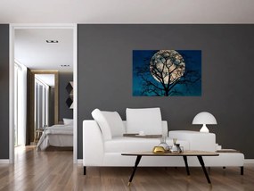 Tablou copacului cu lună plină (90x60 cm)