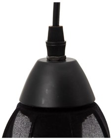 Lustră neagră cu abajur textil ø 40 cm – Ixia