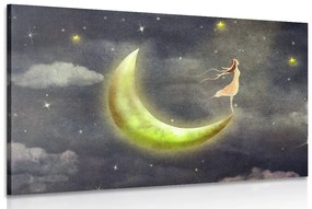Tablou fată pe lună