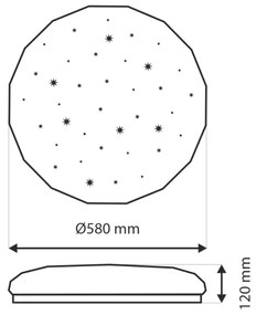 Plafonieră LED dimabilă INDUS LED/60W/230V 2700-6500K + telecomandă