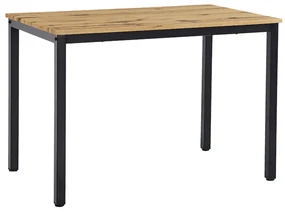Masa Bucatarie/Dining Wakko MDF Stejar  Picioare Negre 110x70 Cm