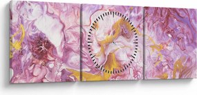 Tablou - Abstract roz (cu ceas) (90x30 cm)
