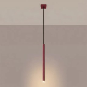 Sollux SL.2121 - Pendul pe cablu PASTELO 1xG9/8W/230V roșu