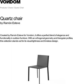 Set de 4 Scaune moderne de exterior / interior design premium QUARTZ CHAIR 54194 Vondom