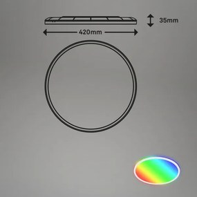 Briloner 7494016-LED RGBW plafonieră SMART dimabilă LED/22W/230V 4000K +telecomandă Wi‑Fi Tuya