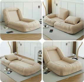 Fotoliu de relaxare cu poziții ajustabile LAZY SOFA, bej