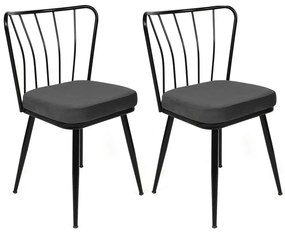 Set de scaune de sufragerie Yildiz Black, 2 buc.