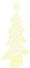 vidaXL Brad de Crăciun cu 160 LED Alb cald 150 cm Acril