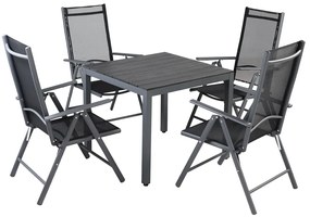 Deuba Compozitie aluminiu gradina Bern 1+4 - antracit WPC