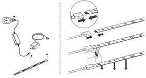 Bandă LED RGB Eglo 32733 5m STRIPE-C LED/19W/230V
