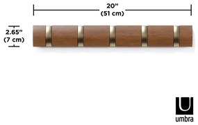 Cuier de perete maro din lemn de plop Flip – Umbra