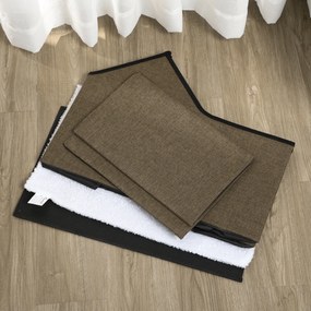 Casa Apartament pentru Pisici cu Pernuta de Zgariat, Perna Moale, Doua usi, 65x41x45,5cm Maro, Alb Crem PawHut | Aosom RO