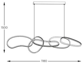 Lustră LED pe cablu Zuma Line MD7361-5A-EGT CHOLET LED/56W/230V auriu