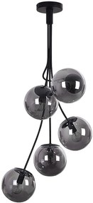 Rabalux Glory lampă suspendată 5x40 W negru-fumuriu 3508