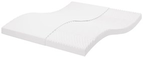 vidaXL Saltea din spumă, alb, 160x200 cm, 7 zone, duritate 20 ILD