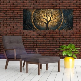 Tablou – Arbore cu aură aurie (120x50 cm)