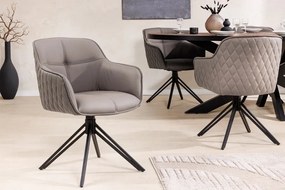 Set 2 scaune Pivotante, Piele Naturala, Taupe, Euphoria