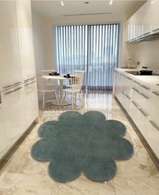 Covor DAISY PLUSH, 80x80 cm, forma atipica, poliester, verde