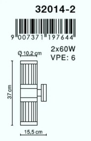 Aplica exterior Xeloo 32014-2 GL