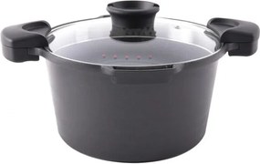 Oală din aluminiu neaderent cu capac din sticlă Orion Pasta Grande, 5,5 l