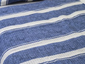 Lenjerie de pat din bumbac Renforce creponat BLUE LINE albastru Dimensiune lenjerie de pat: 70 x 90 cm | 140 x 200 cm