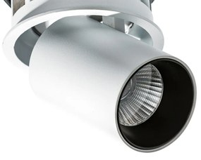 Spot LED dimabil incastrabil, directionabil pentru tavan/plafon LUNA alb/negru