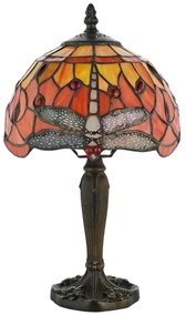 Endon 64091 - Lampă de masă Tiffany DRAGONFLY 1xE14/40W/230V Ø 20 cm