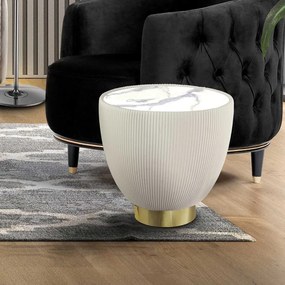 Masuta laterala design modern Candy alb/alama 47cm