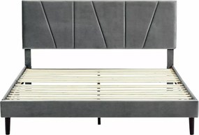 Pat tapitat SAVANA VELVET 120x200 cm gri