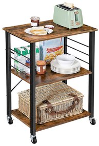 Căruț de servire pe roți, 60x40x84 cm