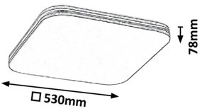 Rabalux 3409 - Plafonieră LED OSCAR/36W/230V pătrată
