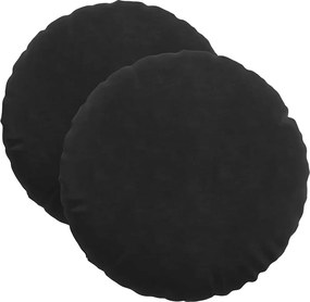 vidaXL Perne de Șezut 2 pcs Negru Ø 40 x 13 cm Catifea