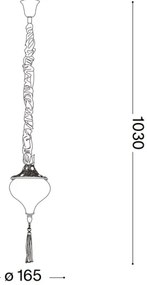 Lustră pe lanț Ideal Lux HAREM 1xE27/42W/230V alamă