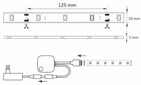 RGB LED Bandă dimmabilă Wi-fi + funcție muzicală LED/20W 5 m Tuya