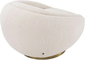 Fotoliu pivotant design elegant Bollinger, crem boucle 114819 HZ