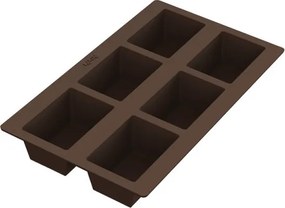 Tava pentru copt chifle Lekue 1009080, 30x17,5x4,2 cm, 960 ml, 6 compartimente, Silicon platinat, -60 / +220 °C, Maro