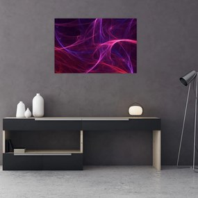 Tabloul abstract cu linii curbe (90x60 cm)